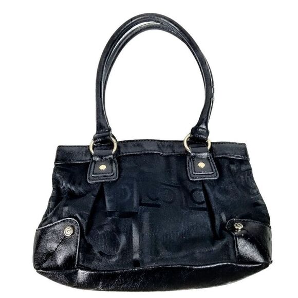 Liz Claiborne Black Signature Logo Mini Satchel Bag - Picture 6 of 13